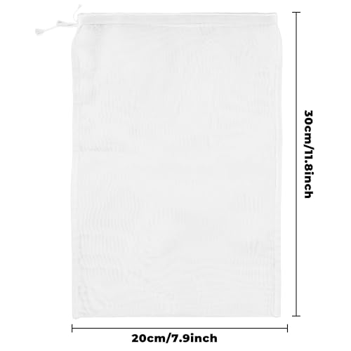 2Pcs Fine Mesh Strainer Bags, 100 Mesh Food Grade Nut Milk Bag for Almond Milk, Yogurt, Juice, Cold Brew Coffee, Reusable & Washable