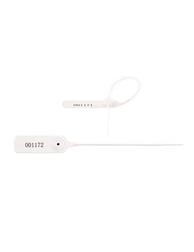 Pull-tite Plastc Security Seals Zip Ties Numbered,7.48",100pcs - color: White, size: 100pcs