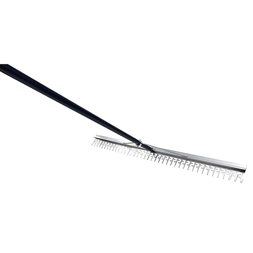 Extreme Max 3005.4236 48" Commercial-Grade Screening Rake for Beach and Lawn Care with 66" Handle - size: 48"