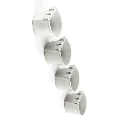 Gray Cage Cups for Feed & Water for Poultry, Ducks, Birds, Hamsters, 4 Pack | Precision Replacement Part Built to Restore Like-New Performance
