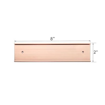 Nameplate Holder Wall or Door 5Pack (Rose Gold, 2“ × 10”) - color: Rose Gold