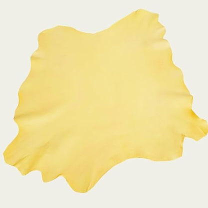 Sheep Skin, 0.7-1.0mm Thick, for Gloves, Clothing, Leather Sheets for Crafts and Arts (Yellow 6-7 Square feet) - color: Yellow 6-7 square feet