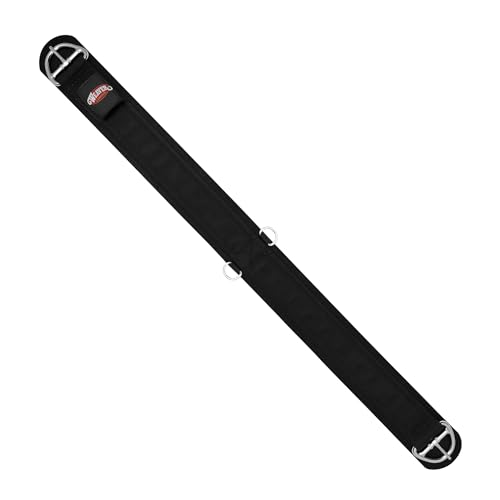 Weaver Equine Deluxe Super Horse Cinch, Anti-Slip Felt Lined Saddle Cinch Girth with Flat Buckle, Draft Horse Riding Supplies, ‎Black