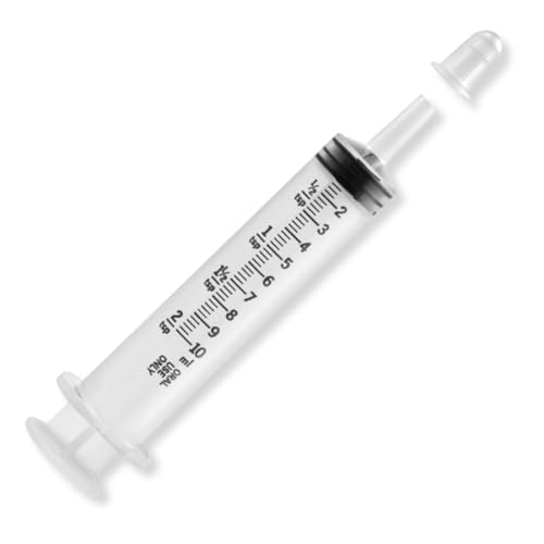 ONE-CARE Oral Syringe, 10 mL, Slip Tip, with Cap, 100 Count - size: 10 ml Black Scale