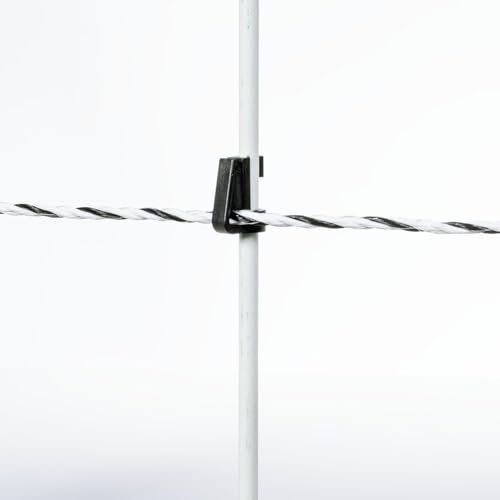 Premier 1 SnapOn Harp Clip Electric Fence Insulator (Pack of 25) | Harp design holds conductor without working free. Fits 3/8" posts & FiberRods. Holds polyrope, twine & tape. UV-treated. - style: 25 Pack