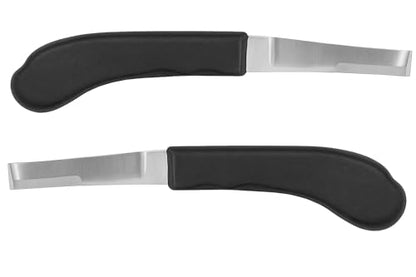 Regular Hoof Knife for Horses – Farrier Tool with Plastic Grip – Hoof Trimming Knife for Equine Care & Veterinary Use (Left Hand) - style: Wide Blade - RH