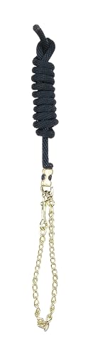 Perri's Poly Nylon Lead with 30-Inch Chain, 8-Feet 30-Inch - color: Black