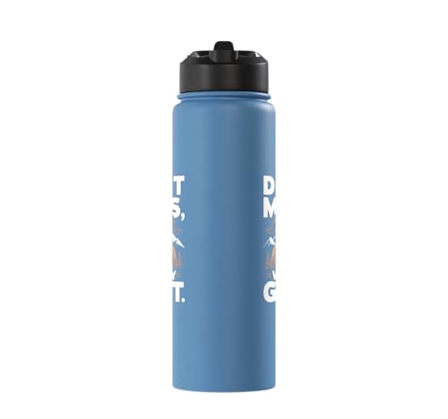 Don´t Mess With My Goat Cute Coat Pygmy Goat Farmer Stainless Steel Insulated Water Bottle - color: Light Blue