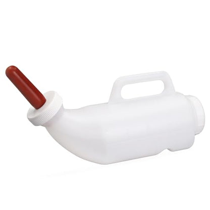 Calf Bottle 2.6 Quart, Vented Milk Feeding Bottle with Rubber Nipple