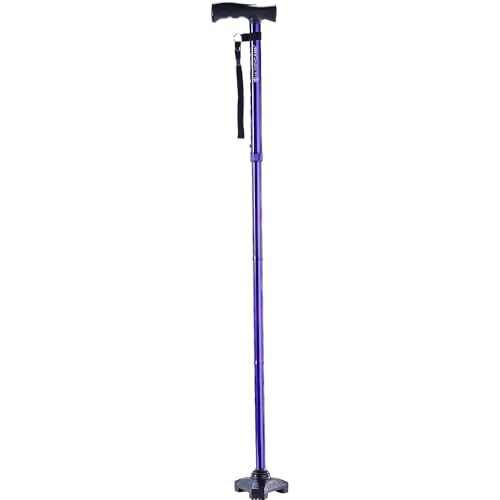 HurryCane Freedom Edition Foldable Walking Cane with T Handle - color: Purple, size: 1 Count (Pack of 1)