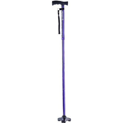 HurryCane Freedom Edition Foldable Walking Cane with T Handle - color: Purple, size: 1 Count (Pack of 1)