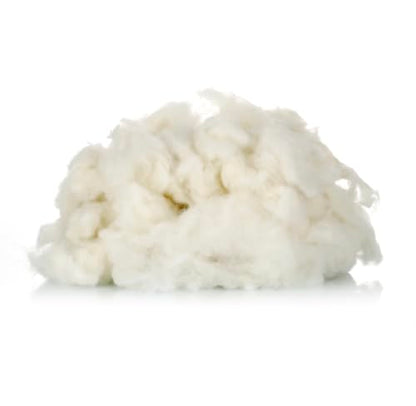 8oz Natural raw Washed Wool noil Stuffing Needle Felting core Sheep Wool w/Debris, Premium Short Fiber Fill for Arts and Crafts, Cream White, Bulk