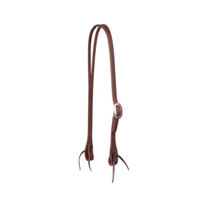 Rosewood Split Ear Headstall | Supple Harness Leather Strap, Stainless Steel Hardware, Split Ear Design, Latigo Tie Bit Ends | Western Cowboy Horseback Riding Tack Horse Headgear (6045-17-SF)