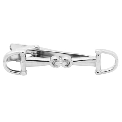 Horse Bit Tie Clip Tie Bar Silver Gold - color: Silver