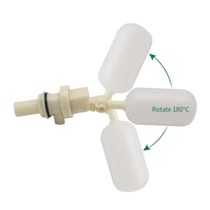 Float Valve 2Pcs Water Float Ball Automatic Water Level Control for Fish Aquarium Cattle Horse Pig Water Bowl Trough Tank
