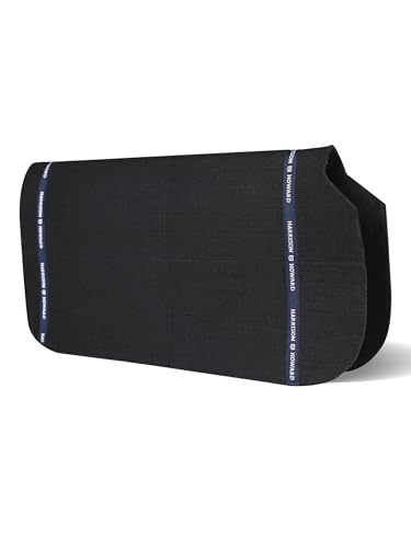 Harrison Howard Western Saddle Pad Liner 5mm/7mm Thin Wool Felt Under Saddle Pad, Shock Absorbing Sweat Barrier, Non Slip - color: Black, size: 32"Lx32"W-7mm Thick