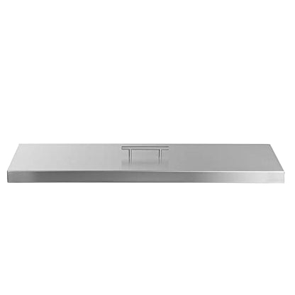 Celestial Fire Pit Cover for 30”x10” Rectangular Burner Pan (33" x 13" Actual Size), Stainless Steel, Wrapped Edge - size: 33" x 13"