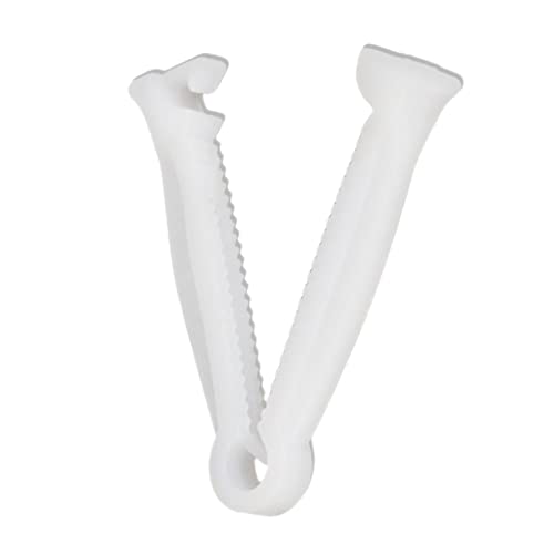 50pcs Disposable Umbilical Cord Clamp Birth Hemostatic Materials,Pig Umbilical Cord Clamp for Animals Puppy Kittens Cow Livestock Sheep,Home Birth Supplies kit，White, 5x1cm
