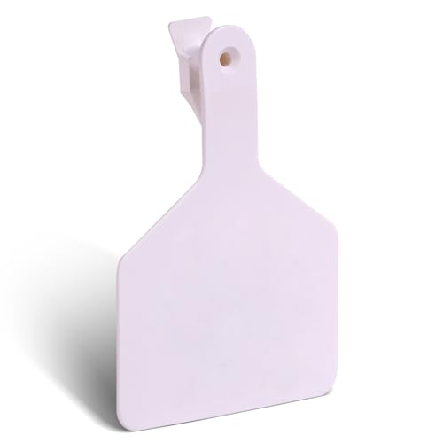 50 Pcs Cattle Ear Tags Blank One-Piece Z Tags for Cattle (White) - color: White