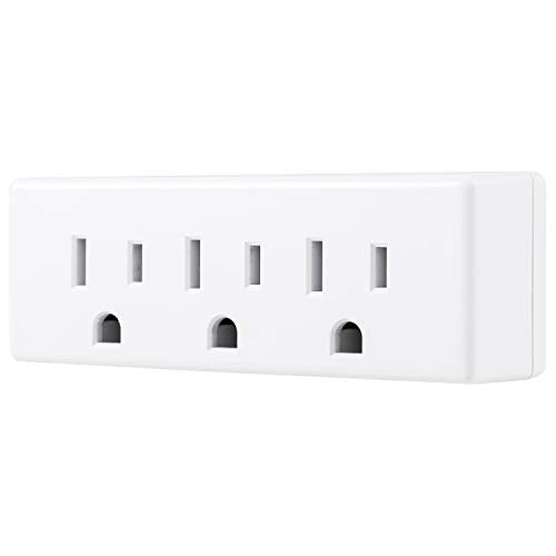 GE Outlet Extender, 3 Pack, 3 Outlet Multi Plug Wall Power Splitter - color: White, size: 3 Pack