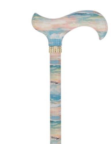 Royal RC Canes Walking Sticks for Men and Women - Stylish Designer Fashionable Adjustable Derby Canes - Lightweight Aluminum Cool Walking Sticks with HD Patterns - color: Blue