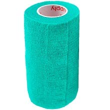 3 Inch Self Adhesive Medical Bandage Wrap Sport Tape (Light Green) (12 Pack) Strong Elastic Self Adherent Cohesive First Aid Sport Flex Rolls for Wrist Ankle Knee Sprains and Swelling
