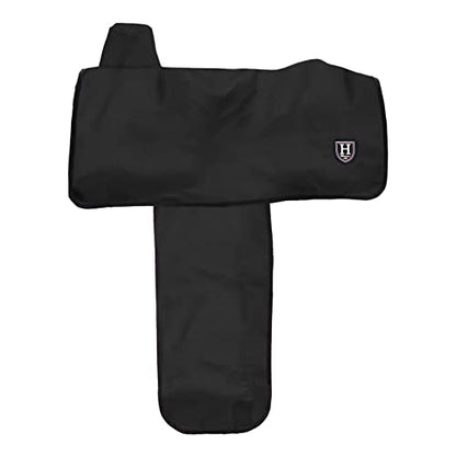 Harrison Howard Long-Lasting 6 Elastic Straps 600 Denier Waterproof Western Saddle Cover-Black - color: Black