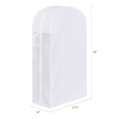 43 Inch Cotton Garment Bag for Hanging Clothes and Storage, 1 Pack - size: 10"W x 43"H-1pcs