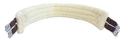 Majestic Ally Mink Fleece Padded Girth with Heavy Duty Elastics & Stainless Steal Hardware Brown -42",44",46",48" and 50" - color: Brown, size: 44 Inch