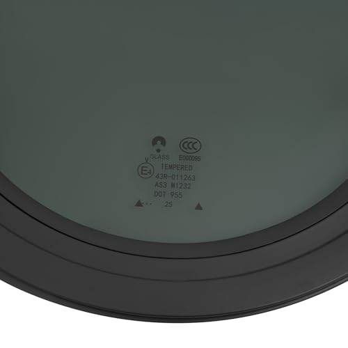 Round Fixed RV Window 12" Round Tinted RV Window, Round RV Windows for Camper, Caravan, Motorhome, Fits 0.12-0.24 In and 2.13 In Wall Thickness