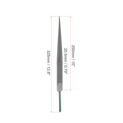 HARFINGTON Hardwood File 10" High Carbon Hardened Steel Fine Teeth Woodworking Hand Rasp for Carving - size: 10 Inch