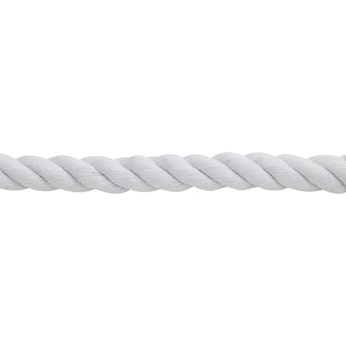 Weaver Leather White Cotton Lead Rope with Solid Brass 225 Snap, White