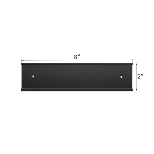 Nameplate Holder Wall or Door 5Pack Black 2“ × 8” - color: Black