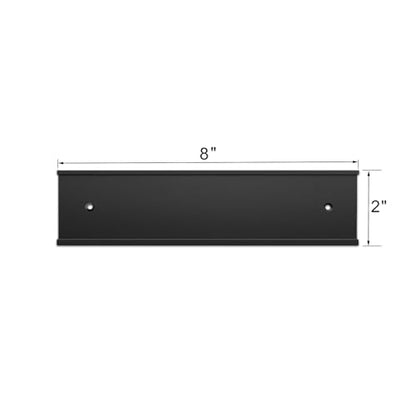 Nameplate Holder Wall or Door 5Pack Black 2“ × 8” - color: Black