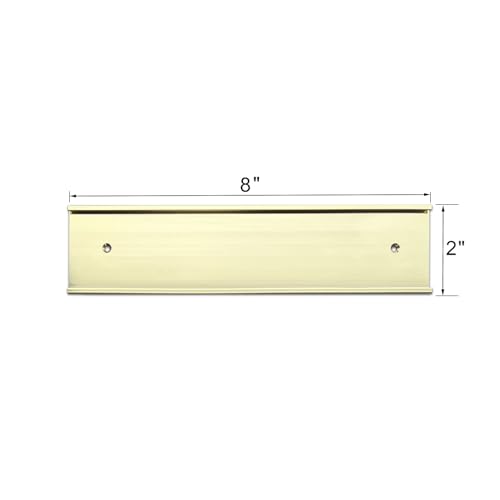 Nameplate Holder Wall or Door 5Pack (Yellow Gold, 2“ - 8”) - color: Yellow Gold
