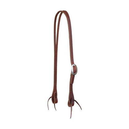 Rosewood Split Ear Headstall | Supple Harness Leather Strap, Stainless Steel Hardware, Split Ear Design, Latigo Tie Bit Ends | Western Cowboy Horseback Riding Tack Horse Headgear (6045-17-SF)