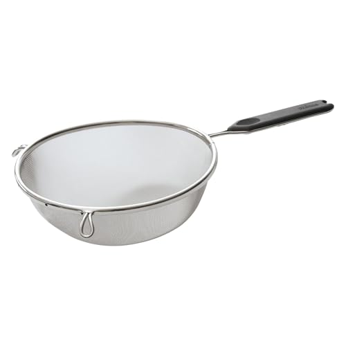 Winco 8" Stainless Steel Mesh Strainer, Bowl, Single Fine Mesh, Stainless