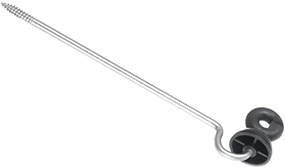 Electric Fencing Offset Long Distance Goose Neck Screw-in Ring Insulator w/8.8 inch Support PK25 - size: PK25