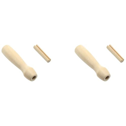 HAJXZH 2 PCS Needle Felting Tools Wooden Cross Stitch Felting Needle Handles for DIY Wool Felt Handicrafts
