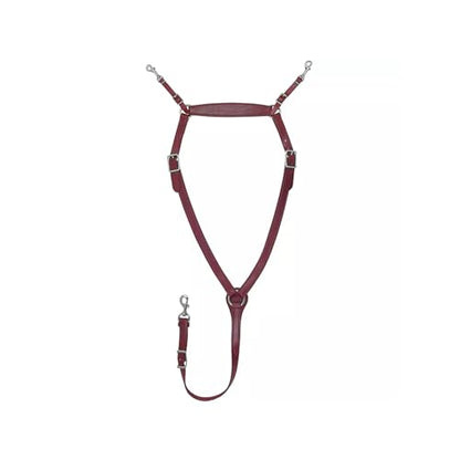 Tucker Classic Montreal Breast Strap Trail Horseback Riding Equestrian Sports Saddle Support Tack w/Durable Leather Over-The-Neck Breast Collar, Metal Hardware & Fleece-Lined Chest Tab - color: Brown/Chrome Hardware