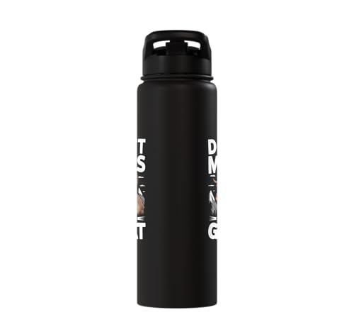 Don´t Mess With My Goat Cute Coat Pygmy Goat Farmer Stainless Steel Insulated Water Bottle - color: Black