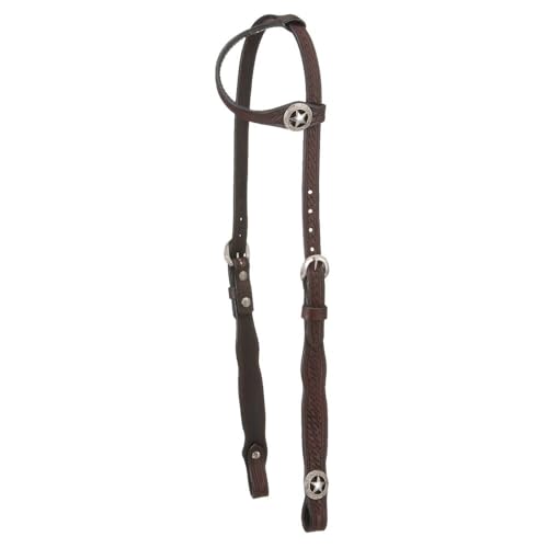 Tough 1 Royal King Square Cheek Single Ear Headstall - color: Dark Oil