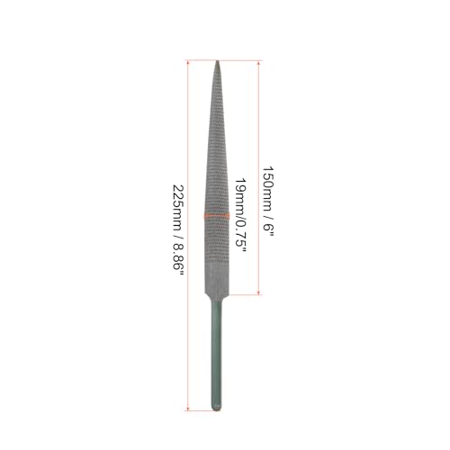 HARFINGTON Hardwood File 6" High Carbon Hardened Steel Fine Teeth Woodworking Hand Rasp for Carving - size: 6 Inch