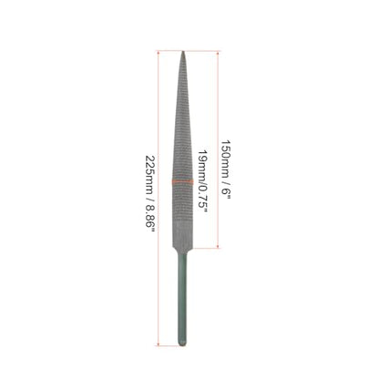 HARFINGTON Hardwood File 6" High Carbon Hardened Steel Fine Teeth Woodworking Hand Rasp for Carving - size: 6 Inch