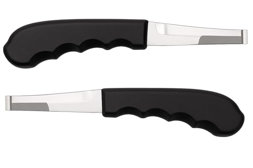 Regular Hoof Knife for Horses – Farrier Tool with Plastic Grip – Hoof Trimming Knife for Equine Care & Veterinary Use (Semi-Wide Blade) - style: Semi-Wide Blade - RH