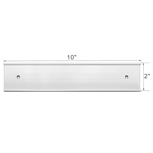 5Pack 2“ × 10” Nameplate Holder for Wall or Door -Silver - color: Silver
