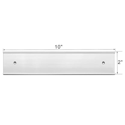 5Pack 2“ × 10” Nameplate Holder for Wall or Door -Silver - color: Silver