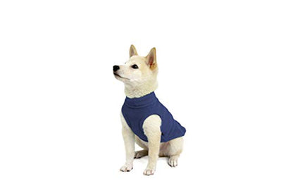 Gooby Stretch Fleece Vest Dog Sweater, Indigo Blue, X-Small - color: Indigo Blue, size: X-Small Length (7")