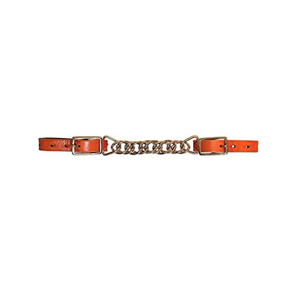 CIRCLE Y Flared Shaped Floral Stamped 1/2" Stirrup Hobble Straps with Stainless Steel Buckles - color: Regular Oil