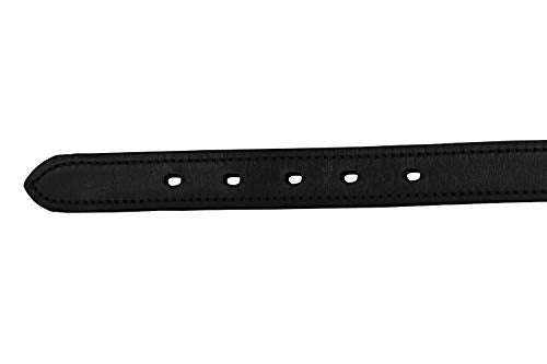 Tahoe Tack Double Stitched Leather Breakaway Halter Replacement Crown – Your Choice of 21" or 25" Length - color: Black, size: 25"
